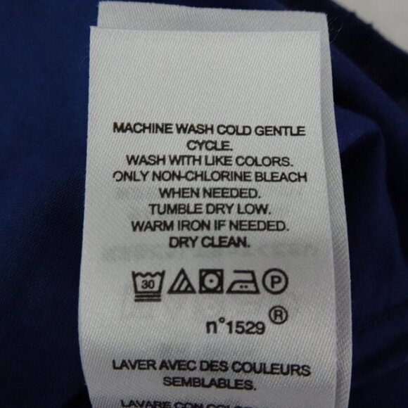 Ralph Lauren Cotton Tassel Tie Top Women's Plus Size 1X Blue Peasant Jacquard - Picture 8 of 8